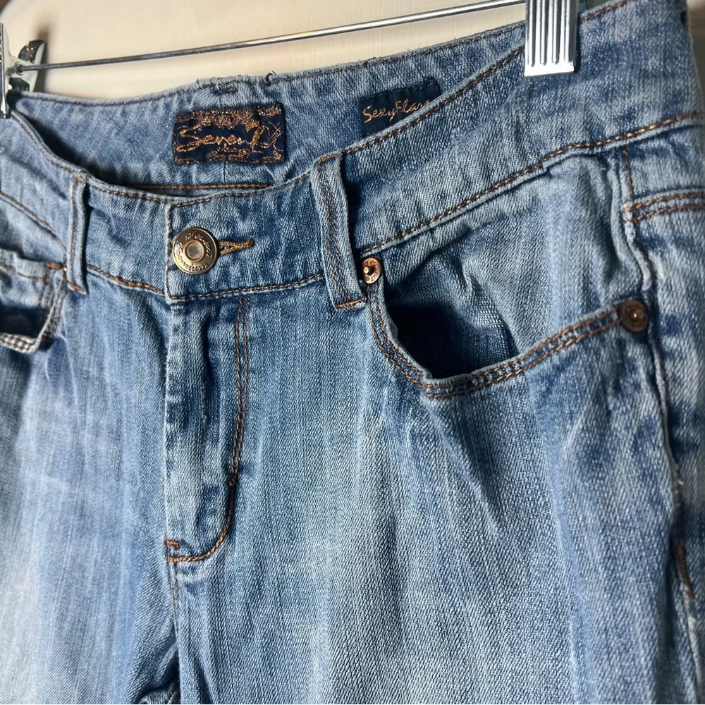 Seven7 - Women's Vintage SexyFlare Wide Leg Jeans Mid Rise‎ - Sz. 31